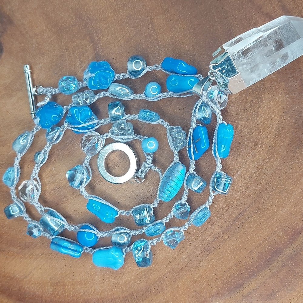 Handcrafted Quartz Crystal Necklace by Rust Belt Raised - Picture 13 of 16